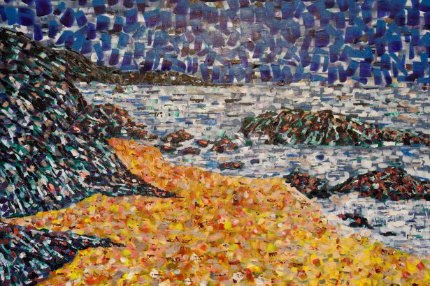 Impressionist view of the beach at Downderry, Cornwall